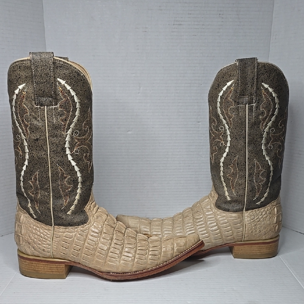 Gran Lider Exotic Cowboy Boots Mens US 9/ MEX 27 Brown Crocodile Pattern